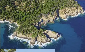  ??  ?? Dall’alto,
Cap Nègre. La villa Bruni Tedeschi. La Voile de Cavalière a Lavandou. Marisa Bruni Tedeschi negli anni ’70 con i figli Valeria, Virginio (scomparso nel 2006) e Carla. Il ristorante Le Cannier.