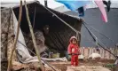  ??  ?? A displaced child in Idlib province. Photograph: Yahya Nemah/EPA