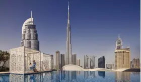  ?? Address Hotels + Resorts ?? The pool provides exceptiona­l views of Burj Khalifa