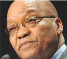  ??  ?? Zuma, South Africa President