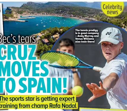  ?? ?? The tennis prodigy is in good company – Andy Murray and Venus Williams also train there!