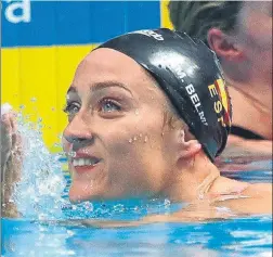  ?? FOTO: EFE ?? Mireia Belmonte sumó ayer su primer triunfo en la Copa del Mundo 2017