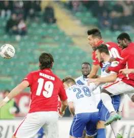  ?? LAPRESSE ?? Ionut Rada, il gol del difensore non è bastato al Bari, rimontato poi dal Brescia