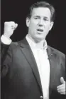  ?? By John Amis, AP ?? Santorum: At a Tea Party rally Saturday in Hixson, Tenn.