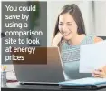  ??  ?? You could save by using a comparison site to look at energy prices