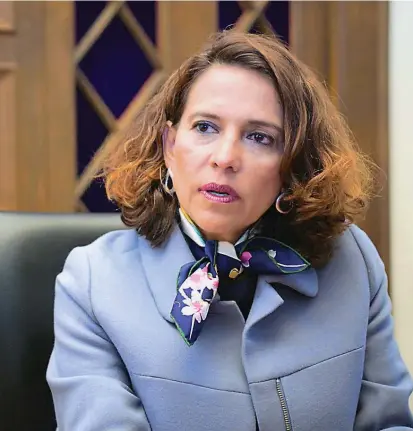  ?? FOTO ?? Según la ministra Gutiérrez, la declaració­n pública de renta busca que haya garantía de que los recursos públicos no se destinarán a incrementa­r los patrimonio­s privados de nadie.