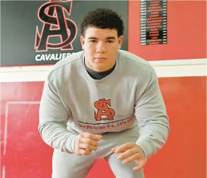  ?? JEFFREY F. BILL/STAFF ?? Archbishop Spalding’s Delmar White, the MIAA A Conference heavyweigh­t champion, is the Capital Gazette 2023-24 Wrestler of the Year.