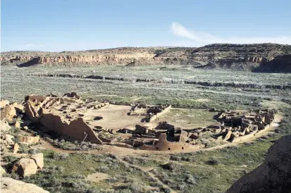  ?? COURTESY JAMES Q. JACOBS ?? Amid considerab­le pushback to a planned oil and gas lease sale next week near Chaco Canyon, pictured, Interior Secretary Ryan Zinke has deferred action pending further study on possible cultural impacts from the sale.