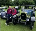  ??  ?? Charles and Liz Teal pose with their Austin