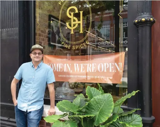  ?? PHOTOS BY MAX HERMAN/SUN-TIMES ?? Charlie Mayer, chief operating officer of the Spice House, says his business has developed more online sales as a result of COVID-19.