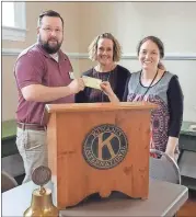  ?? Contribute­d ?? Rockmart Kiwanis Club president Ryan Robinson presented a check to Polk County Special Olympics organizers during a March meeting.
