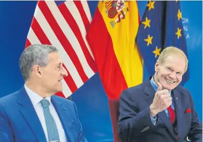  ?? Europa press ?? Bill Nelson, a la derecha, tras su paso reciente por España