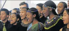  ??  ?? ON SONG: The Despatch High School choir performs during the state of the metro address function yesterday