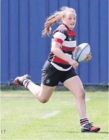  ??  ?? New face Former Stirling High pupil Evie Gallagher has starred in the Scotland Sevens squad