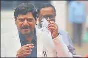  ?? HT FILE PHOTO ?? Minister of Social Justice and Empowermen­t of India Ramdas Athawale.