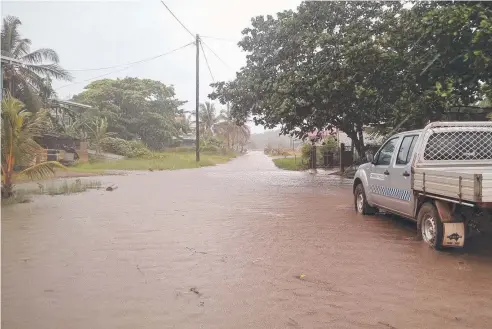  ??  ?? INUNDATED: Torres Strait leaders say cash needs to flow urgently after Boigu Island’s recent flooding.