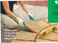  ??  ?? Paving Slab Fixing Mortar, £9.20 for 10kg, B&Q