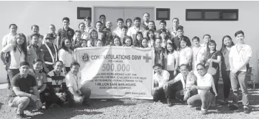  ??  ?? A MILESTONE. J.V. Angeles Constructi­on Corporatio­n, the Davao City Bulk Water Supply Project’s engineerin­g, procuremen­t, and constructi­on (EPC) contractor clocked in 500,000 safe man-hours without lost-time incident last April. This project milestone was celebrated last May 8.