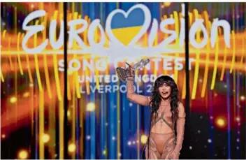  ?? FOTO: KNEFFEL/DPA ?? Die Sängerin Loreen hat nach elf Jahren erneut für Schweden den Eurovision Song Contest gewonnen.