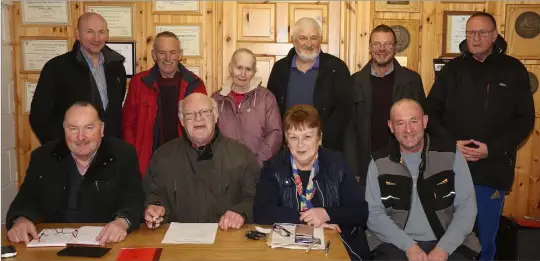  ??  ?? Clonroche Developmen­t Group committee at the AGM in Clonroche Community Centre.