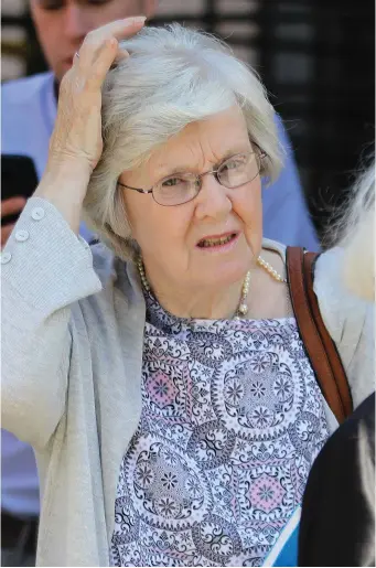  ?? Photo: Collins Courts ?? Margaret Fagan leaves the Four Courts yesterday.
