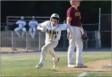  ?? AUSTIN HERTZOG - MEDIANEWS GROUP ?? Spring-Ford’s David Ruckman races for home to score a run in the fifth inning against Avon Grove during a District 1-6A quarterfin­al on May 26 at Spring-Ford.