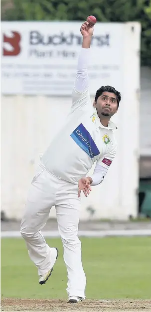  ?? Tony Greenwood ?? Zain Abbas helped Church to victory against Ramsbottom