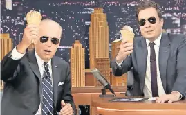  ?? ?? Joe Biden, cuando era vicepresid­ente en la administra­ción de Barack Obama, participó en un programa de The Tonight Show, con Jimmy Fallon, en 2016.