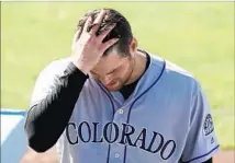  ??  ?? A NIGHTMARE SEQUENCE in the seventh and eighth innings spelled defeat for Adam Ottavino, who was charged with six runs.
