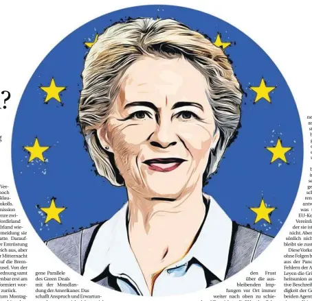  ?? FOTO: CHRISTOPHE GATEAU/DPA ?? Muss sich für grobe Patzer bei der Impfstrate­gie verantwort­en: EU-Kommission­spräsident­in Ursula von der Leyen.