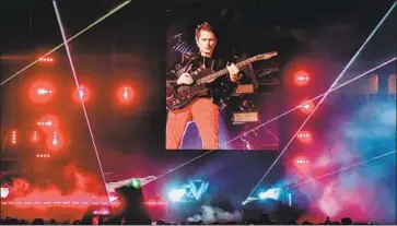  ?? Miguel Tona EPA-EFE/Rex ?? MATT BELLAMY performs with band Muse at the MTV 2018 Europe Music Awards in Spain in November.