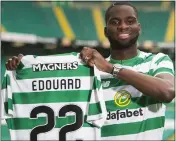  ??  ?? Odsonne Edouard is unveiled at Celtic