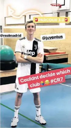  ?? INSTA ?? Fit wie CR7: Andri Ragettli rockt mit seinem Parcours auf Insta.