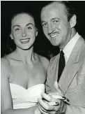  ??  ?? Disdain: David Niven and his second wife Hjordis