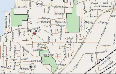  ?? SUBMITTED ?? The Hopkins Road bridge over Martin Ohm Ditch in northeast Mentor will be replaced as part of a Lake County project.