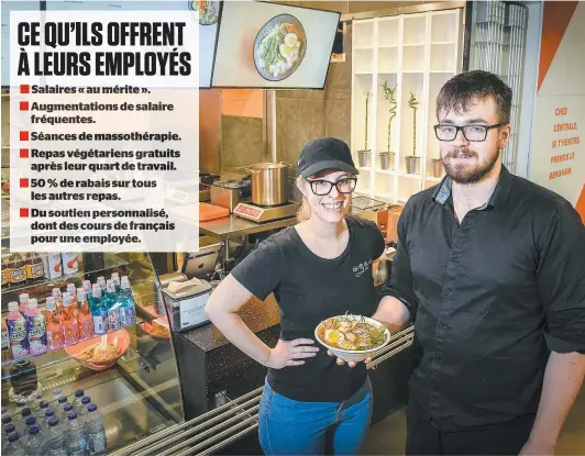  ?? PHOTO SIMON CLARK ?? Alexandra Joly et David Trudeau-Fournier sont partis de zéro pour lancer leur tout premier restaurant, il y a cinq ans. « On produit tout nous-mêmes. On pourrait dire que la personne qui finit de travailler peut être fière de ce qu’elle a réalisé », affirme David.