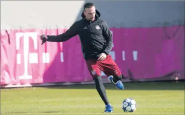  ?? Picture: EPA ?? TOUCH AND GO: Bayern Munich could be without the services of Frank Ribery after the winger sustained a thigh muscle injury two weeks back.