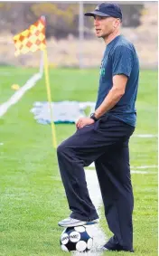  ?? GREG SORBER/JOURNAL FILE ?? Albuquerqu­e High boys soccer coach Lucien Starzynski, who guided AHS to the Class 5A title last year, says he’ll hold off on team training “until we can do something a lot closer to the real thing.”