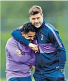  ??  ?? Fighter: Mauricio Pochettino (right) is determined to rebuild his squad