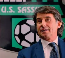  ??  ?? Giovanni Carnevali, 58 anni, a.d. del Sassuolo