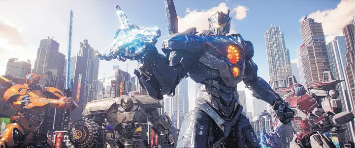  ?? COURTESY OF LEGENDARY PICTURES/UNIVERSAL PICTURES ?? A scene from “Pacific Rim Uprising.”