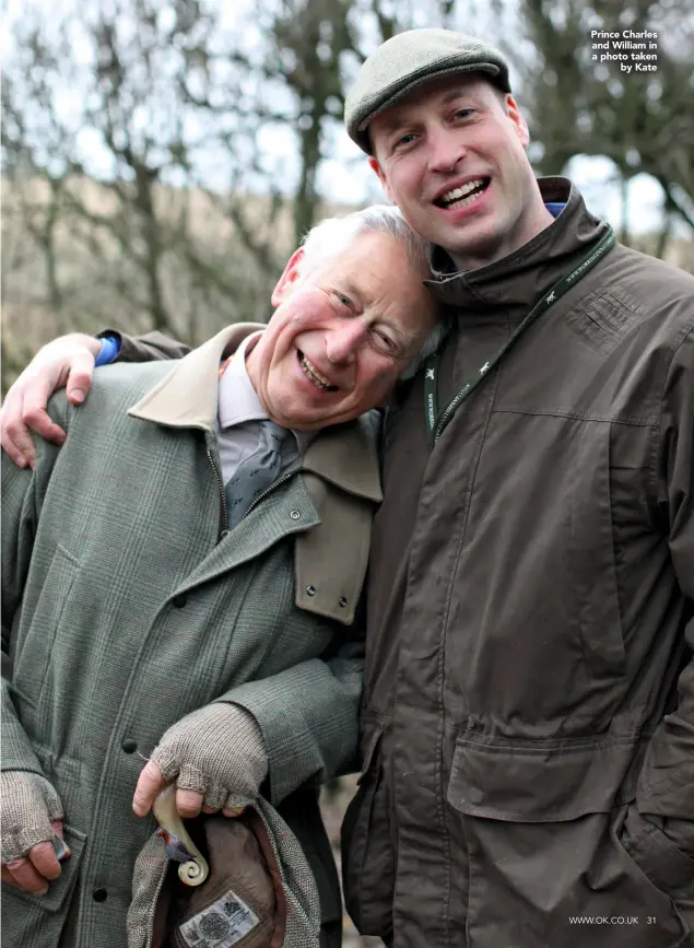  ??  ?? Prince Charles and William in a photo taken by Kate