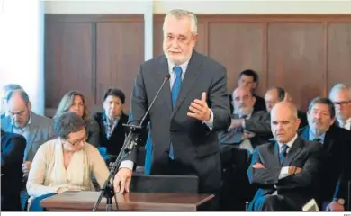  ?? EFE ?? José Antonio Griñán durante su declaració­n en el juicio de los ERE.