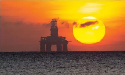  ?? Photograph: Murdo MacLeod/The Guardian ?? A redundant oil platform moored off Kirkcaldy, east coast of Scotland.