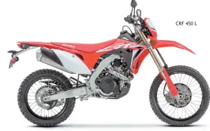  ??  ?? CRF 450 L