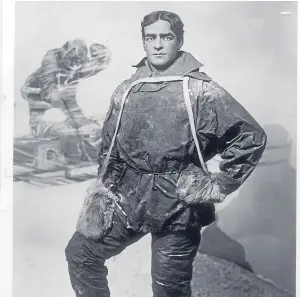  ??  ?? Sir Ernest Shackleton, and his CV.