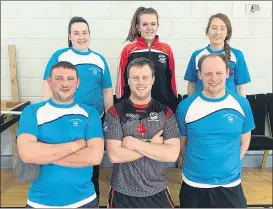  ?? ?? Whitechurc­h Macra members Denise, Aisling, Petrice, Conor, Niall and Fergal after the Seandún round of Volleyball in Glanmire last month.