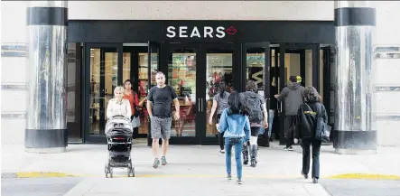  ?? PETER J. THOMPSON ?? Sears is seeking bankruptcy protection from the courts as it tries to restructur­e and find a way to continue on with business despite crippling debt. One of the options is for Sears to stop paying full pension to retirees and not pay minimum severance...