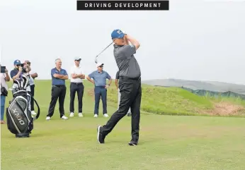  ?? | DOCTOR NGCOBO Independen­t Newspapers ?? PRO golfer Ernie Els, who has a profession­al career of 76 internatio­nal PGA victories, plays a shot at Zimbali Lakes Resort where his signature golf course is being developed.