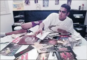  ?? — PNG FILES ?? A young Pasha Bains, shown looking through some of the 500 letters he received from the U.S., was one of the first B.C. players to be actively courted by NCAA schools.